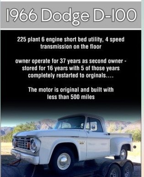 1966 Dodge D100 for sale in Utah (ID-86940) 1966 Dodge D100 for sale in Utah (ID-86940)