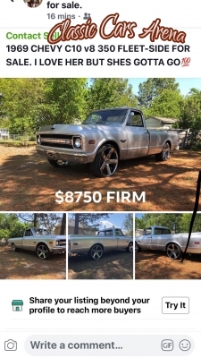 1969 Chevrolet C10 Custom CAB for sale in Columbia, South Carolina (ID-60547) 1969 Chevrolet C10 Custom CAB for sale in Columbia, South Carolina (ID-60547)
