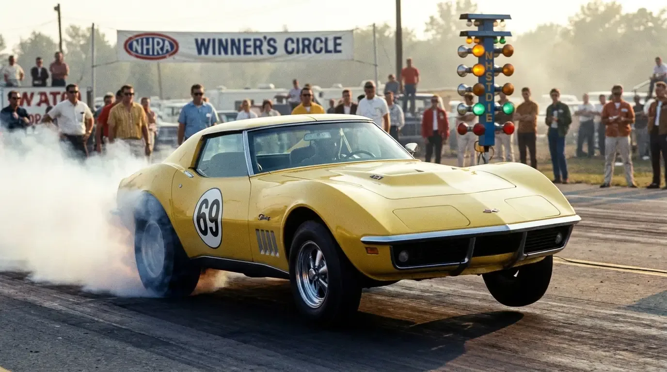 Corvette drag racing in the big-block era