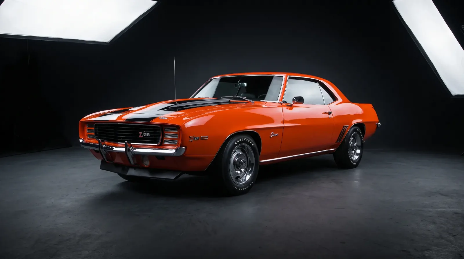 Iconic orange classic Camaro