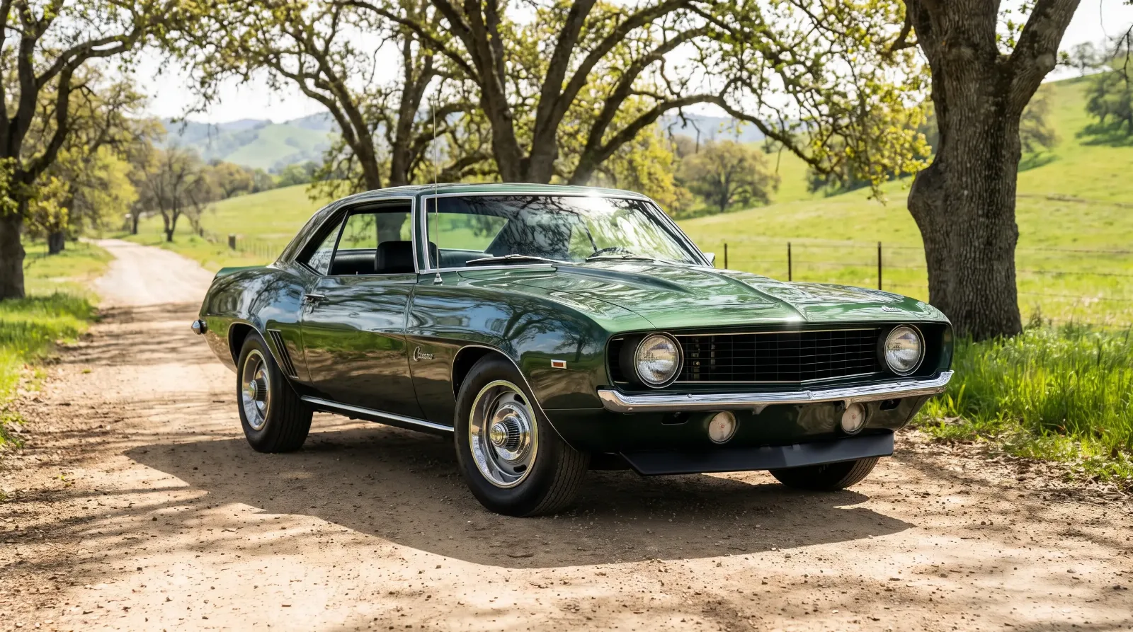 1969 Camaro in Fathom Green